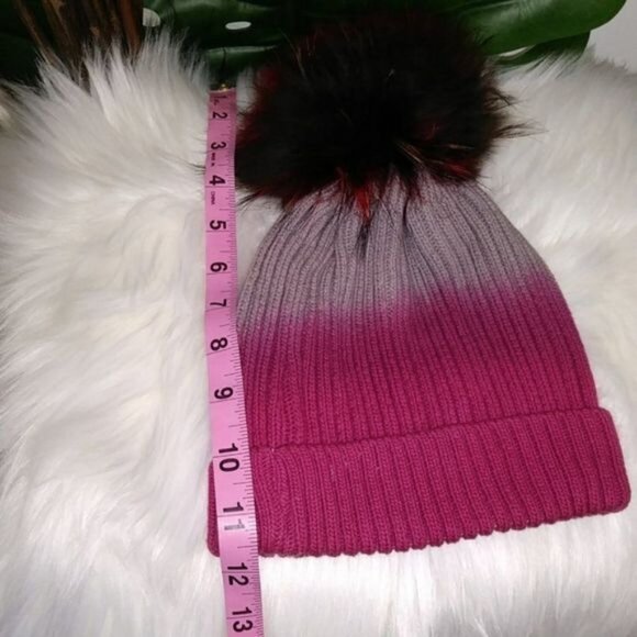 Zubii Hat beannie Hat Real Fur Pom Pom Ski Snow Snowboard - Picture 5 of 8